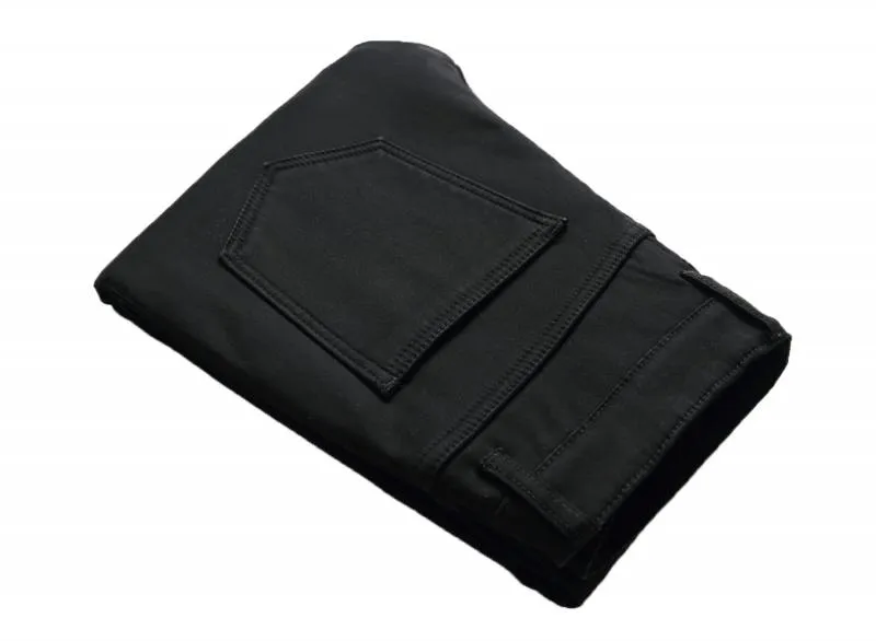 Men's Fleece Warm Jeans Straight Slim Fit Thickened Denim Trousers 33976921L