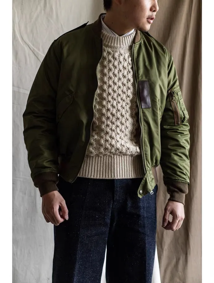Men's Knitted Lattice Cable Aran Pullover