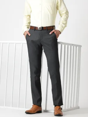 MEN'S NAVY SOLID TAPERED FIT TROUSER