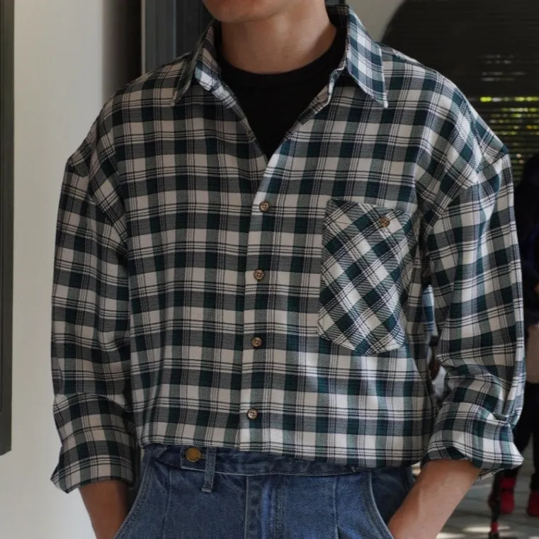 Men's Pure Cotton Casual Plaid Jacket
