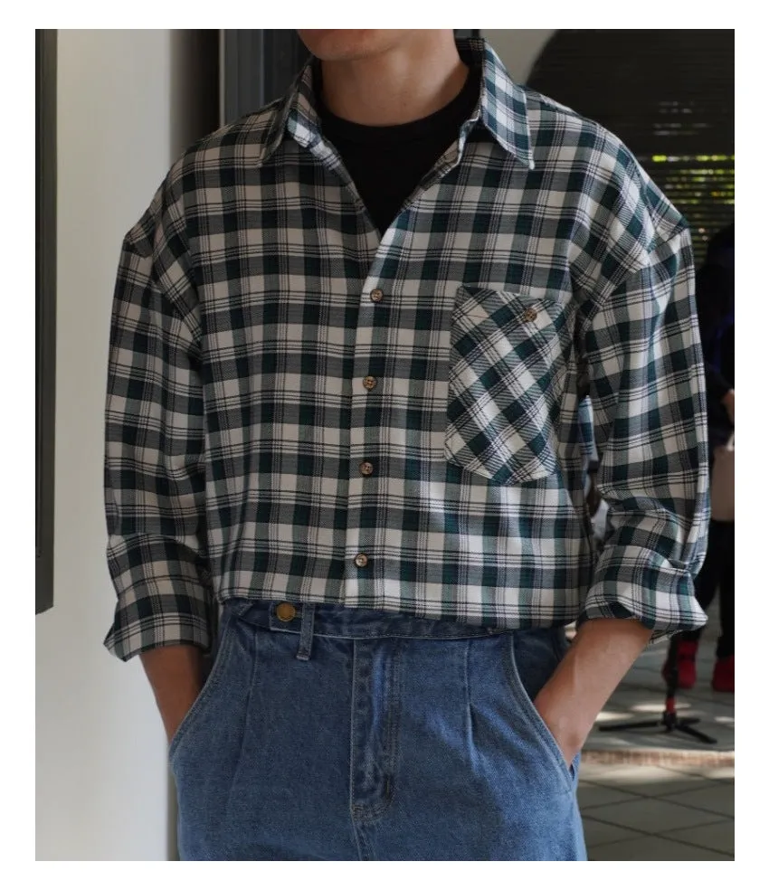 Men's Pure Cotton Casual Plaid Jacket