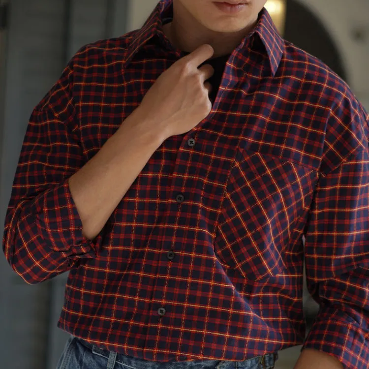 Men's Pure Cotton Casual Plaid Jacket