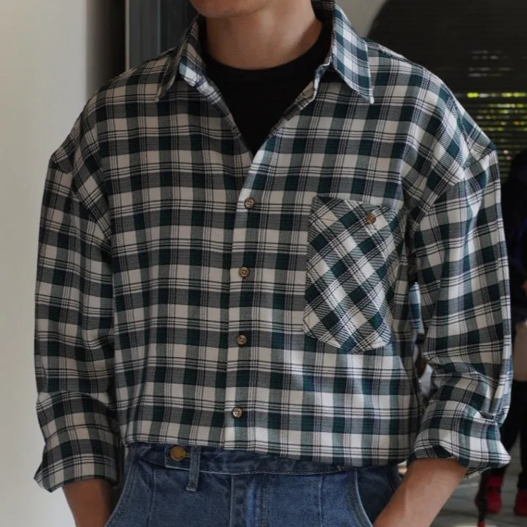 Men's Pure Cotton Casual Plaid Jacket