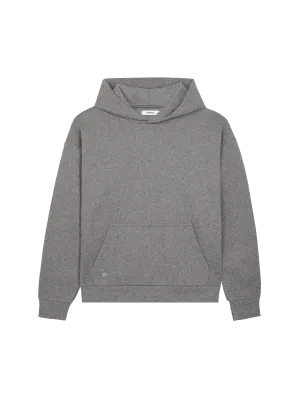 Mens Recycled Wool Jersey Hoodie—volcanic grey