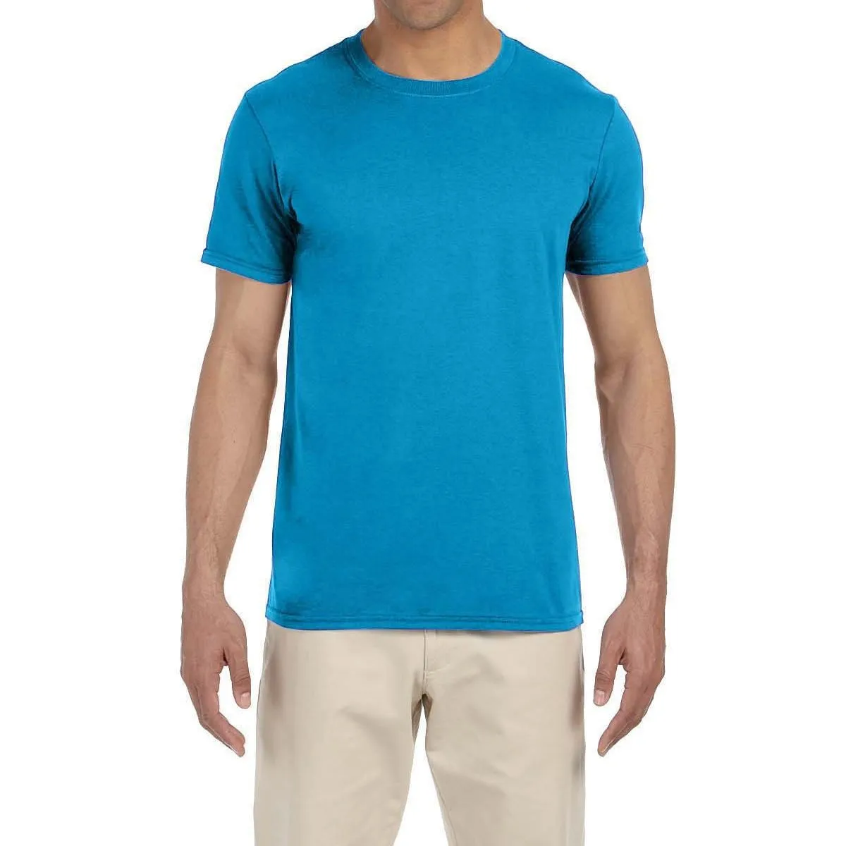 Men's Semi-Fitted Crew Neck Casual Cotton Tee
