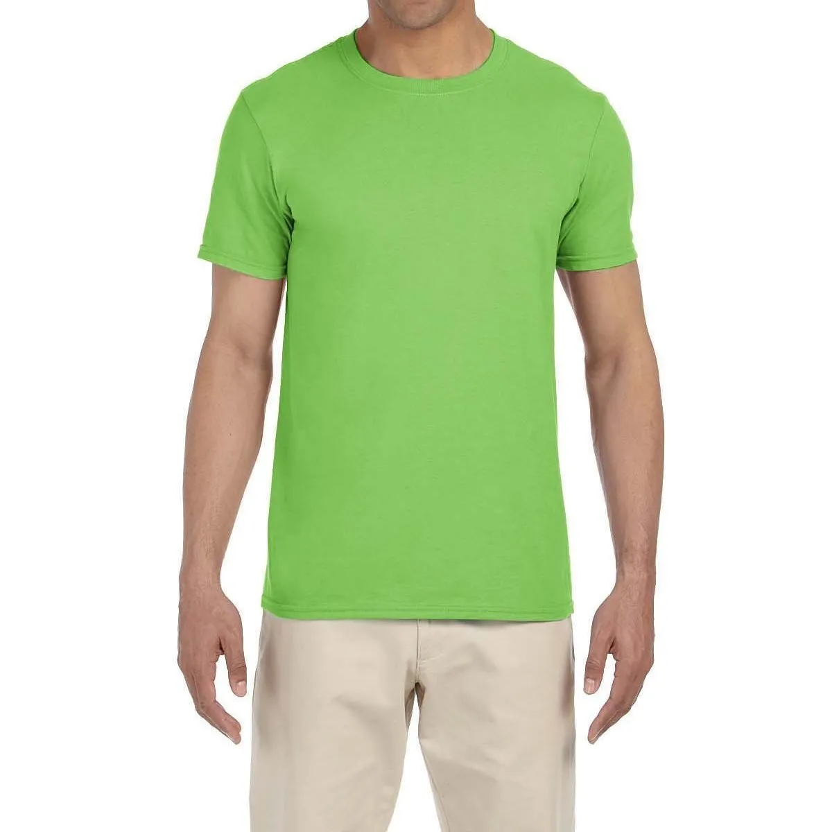 Men's Semi-Fitted Crew Neck Casual Cotton Tee