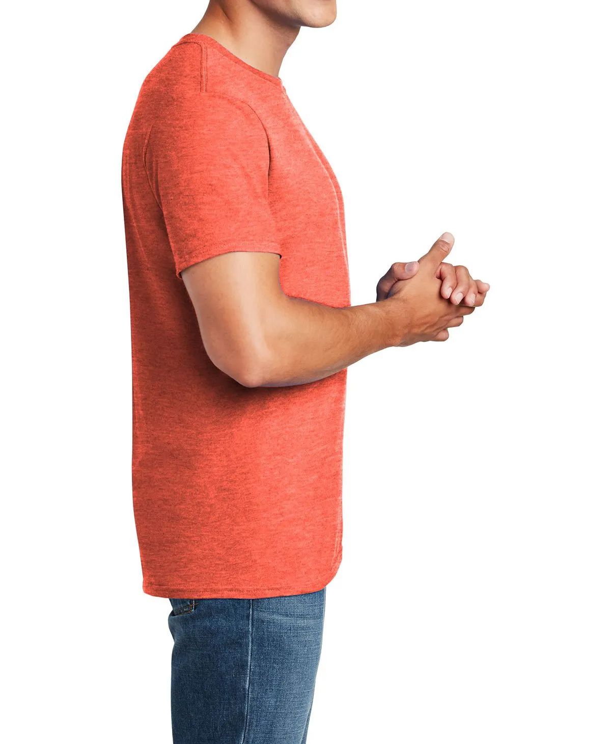 Men's Semi-Fitted Crew Neck Casual Cotton Tee