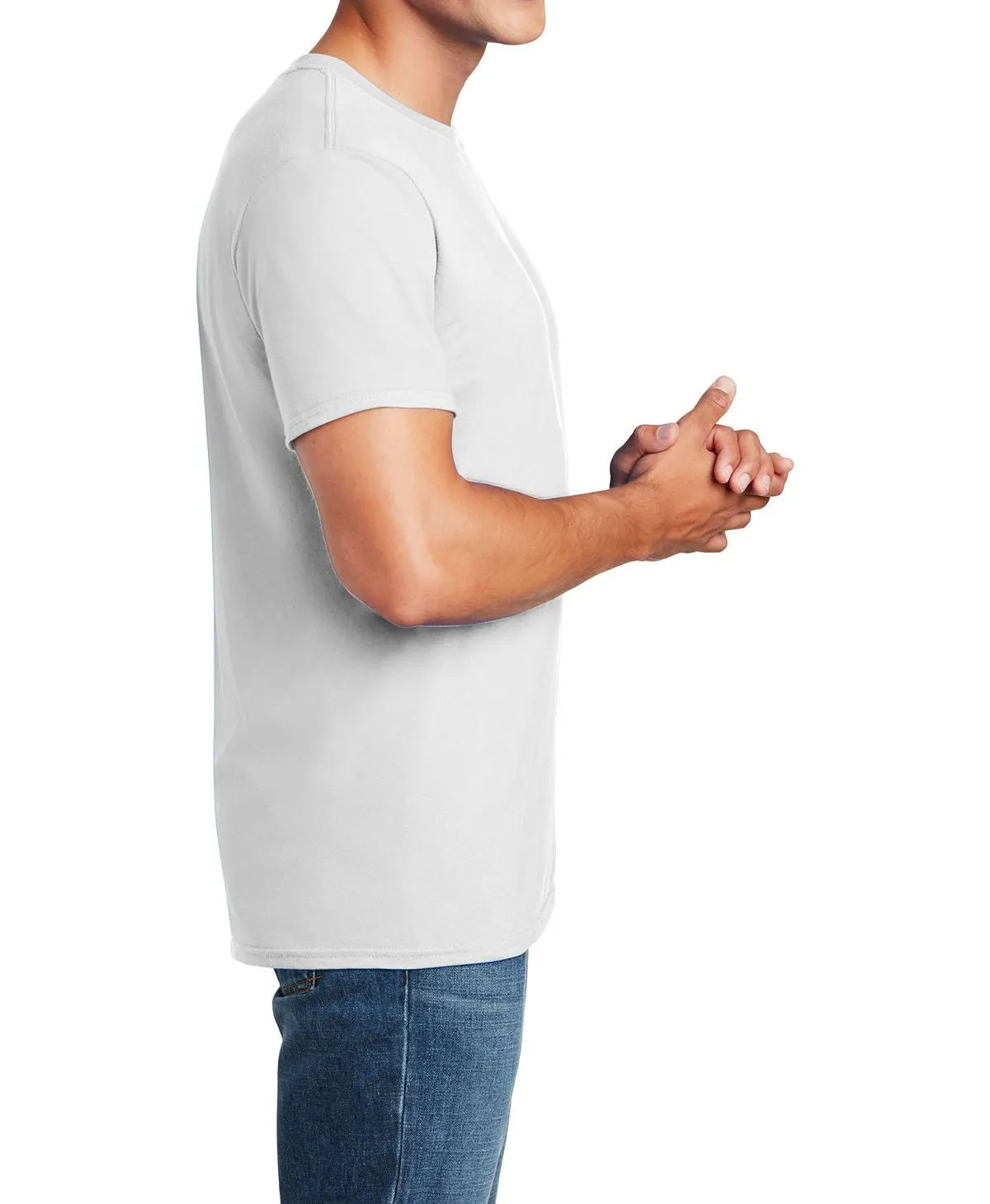 Men's Semi-Fitted Crew Neck Casual Cotton Tee