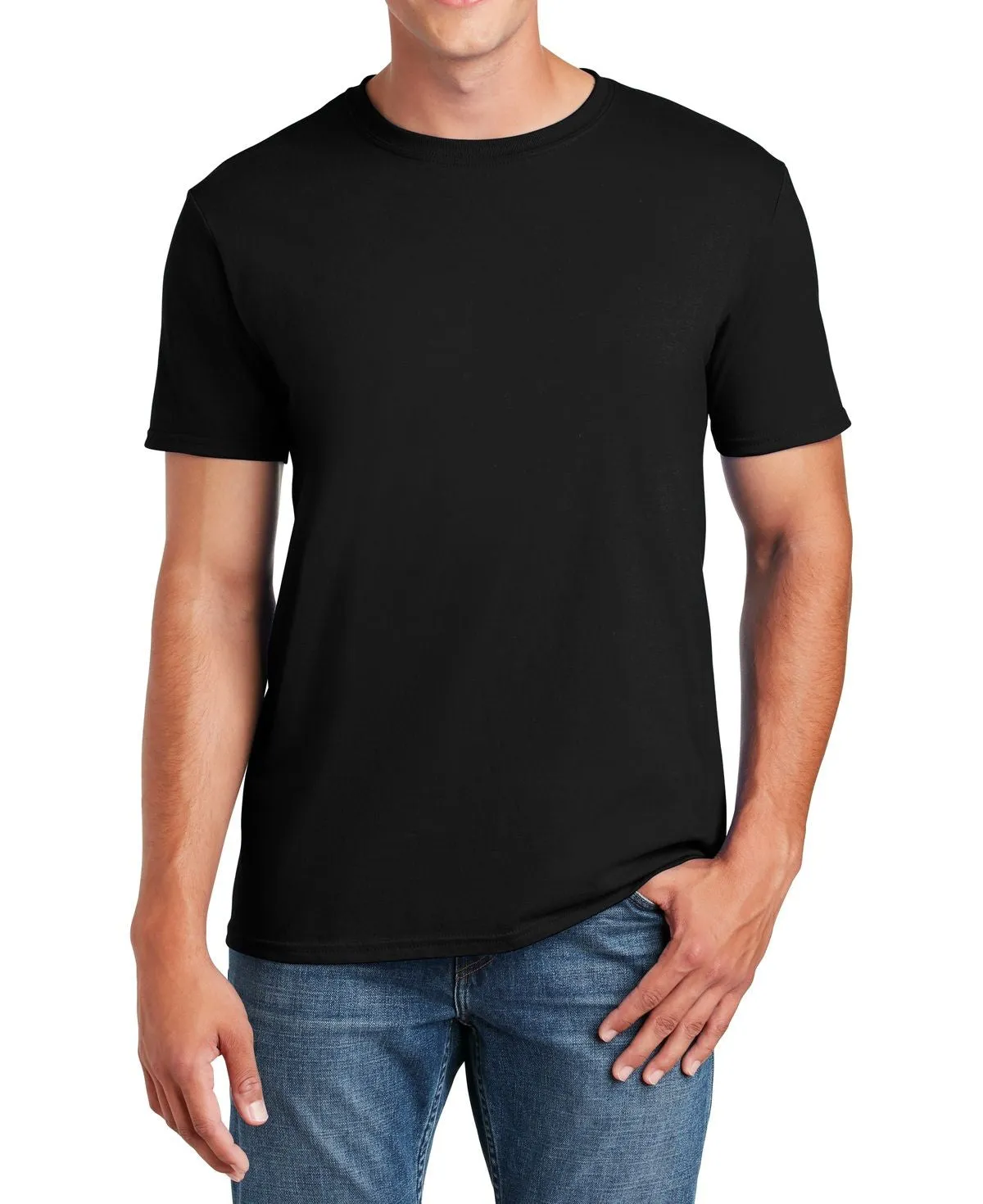 Men's Semi-Fitted Crew Neck Casual Cotton Tee
