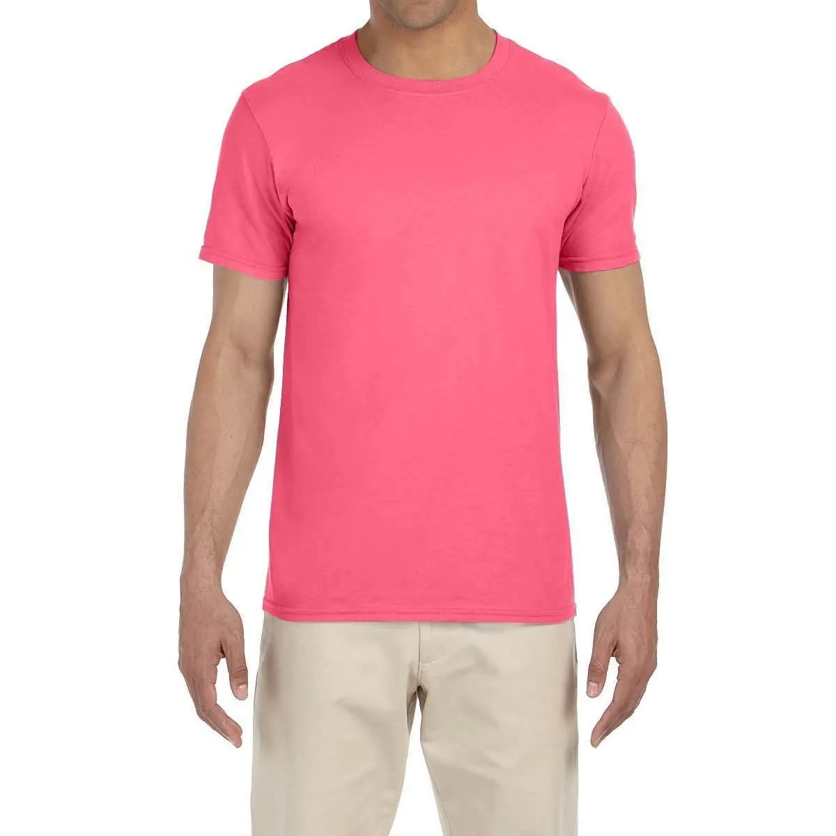 Men's Semi-Fitted Crew Neck Casual Cotton Tee
