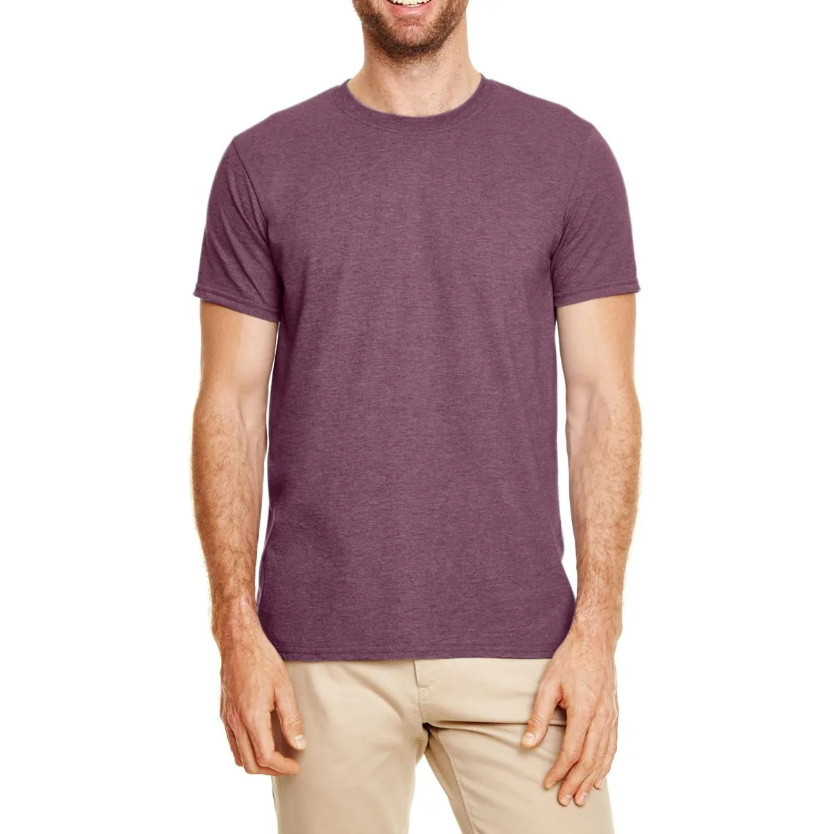 Men's Semi-Fitted Crew Neck Casual Cotton Tee