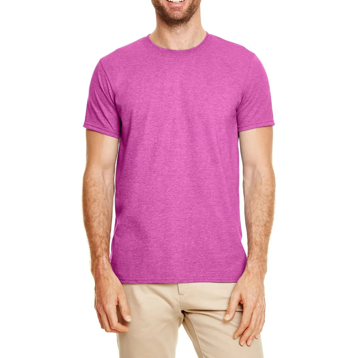 Men's Semi-Fitted Crew Neck Casual Cotton Tee