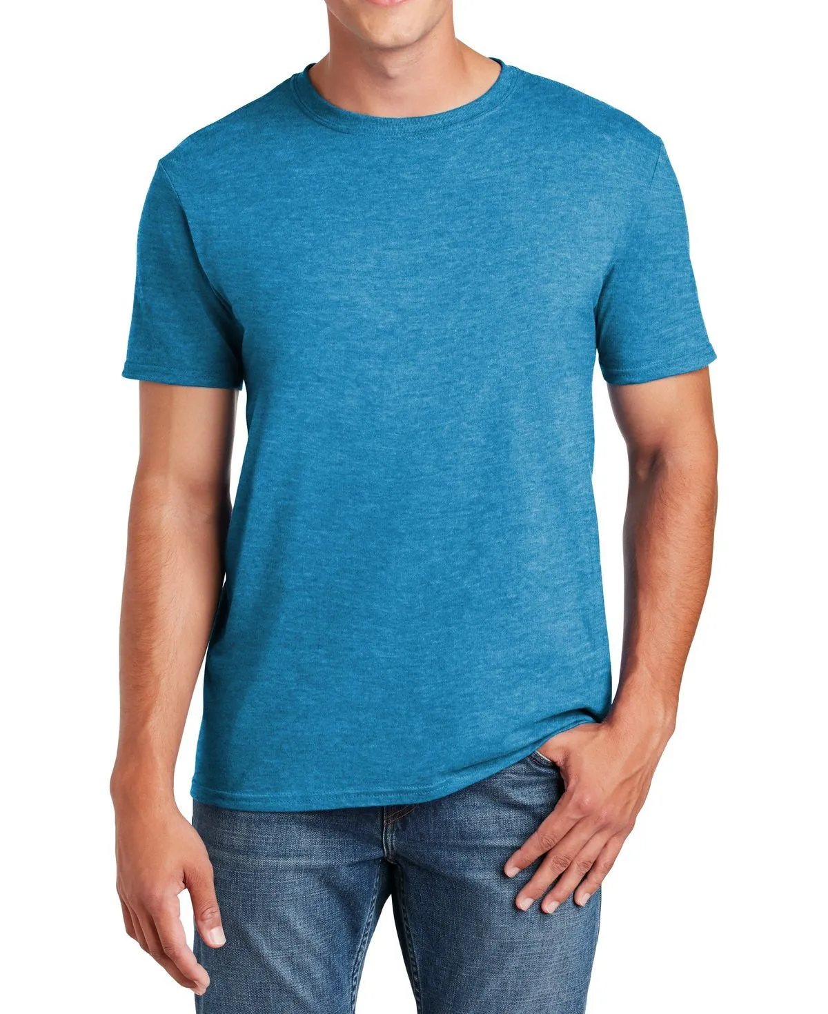 Men's Semi-Fitted Crew Neck Casual Cotton Tee