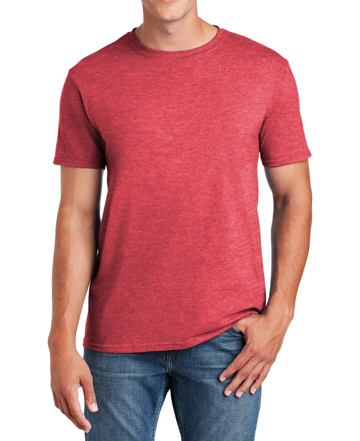 Men's Semi-Fitted Crew Neck Casual Cotton Tee