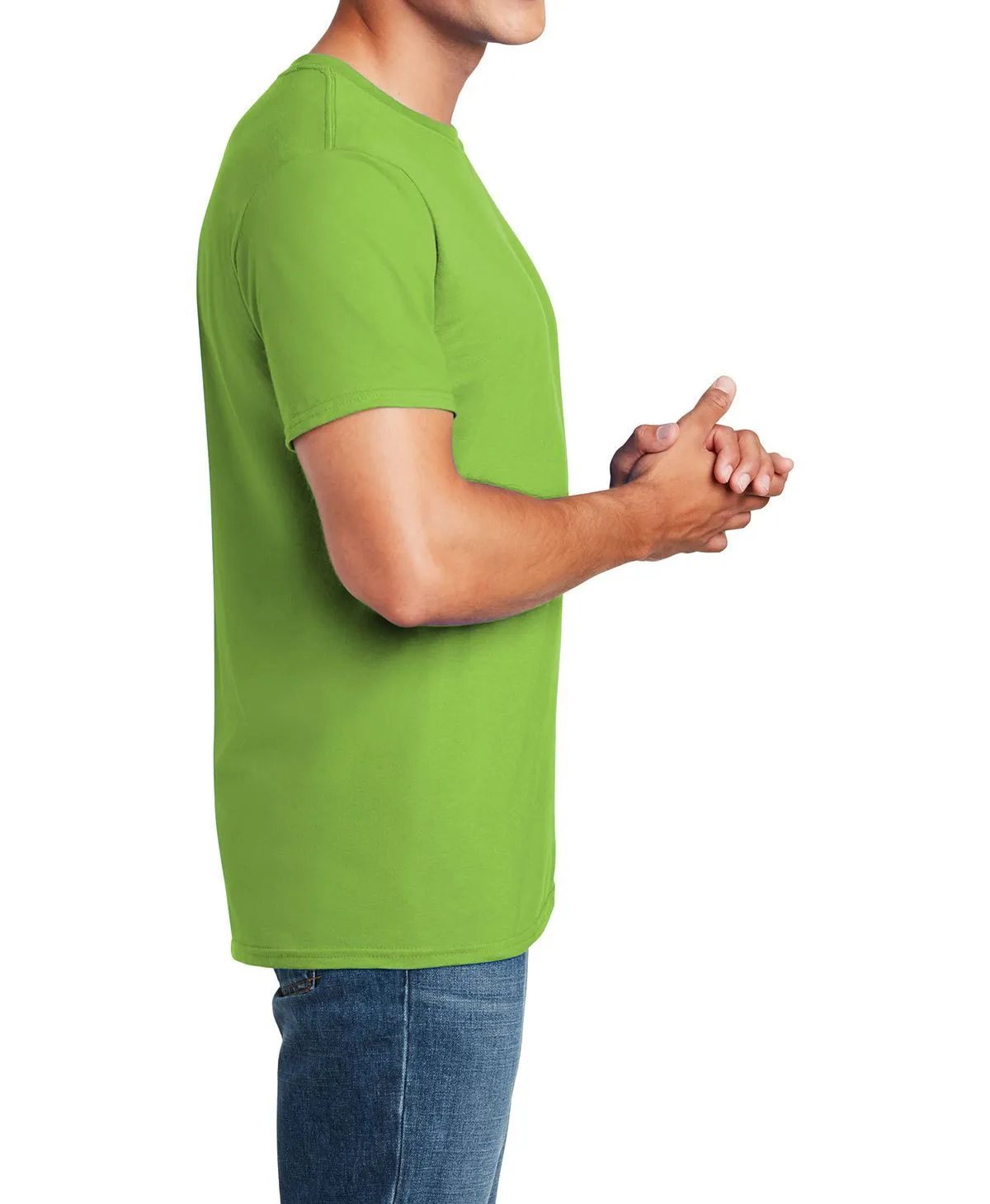 Men's Semi-Fitted Crew Neck Casual Cotton Tee