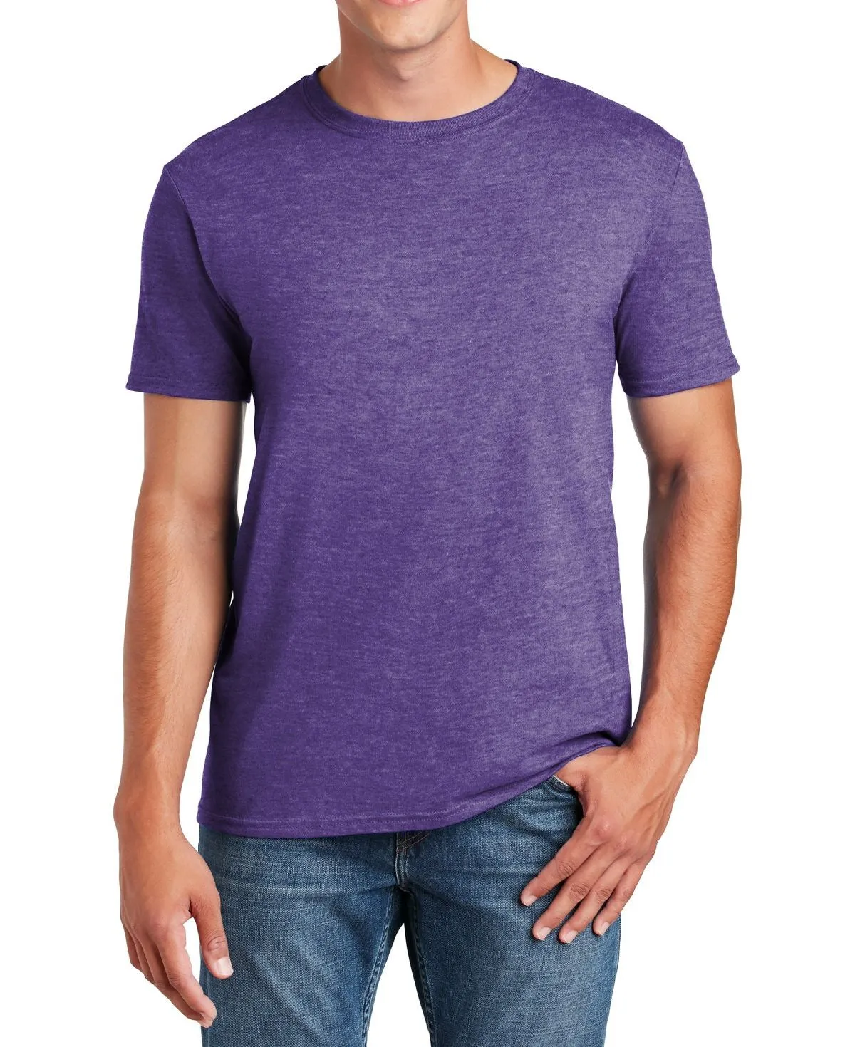 Men's Semi-Fitted Crew Neck Casual Cotton Tee