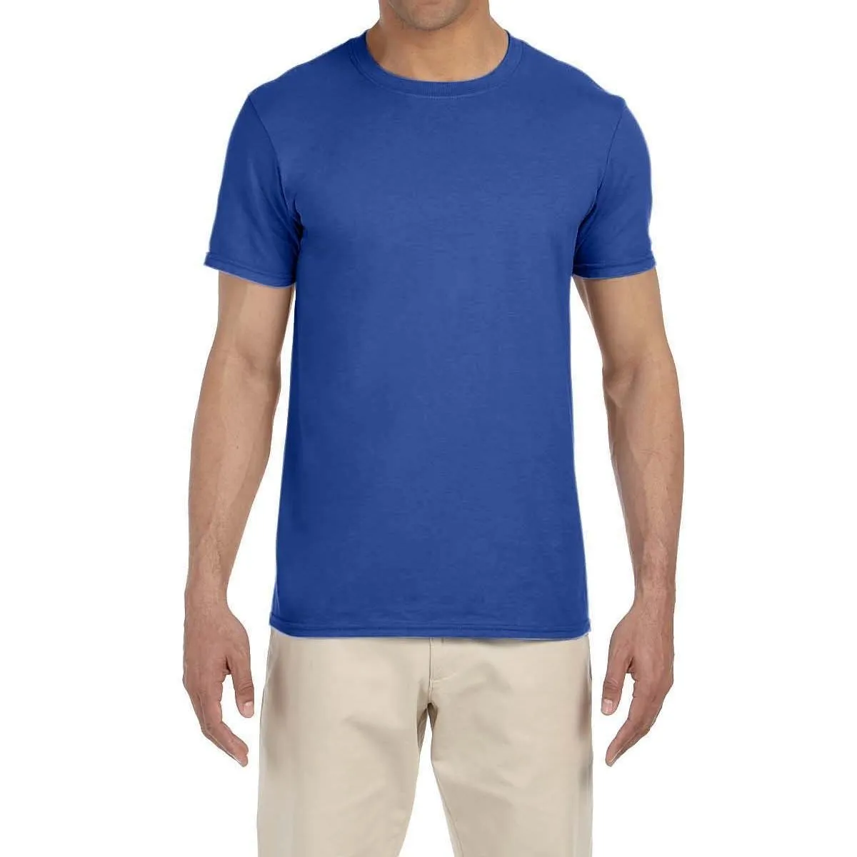 Men's Semi-Fitted Crew Neck Casual Cotton Tee