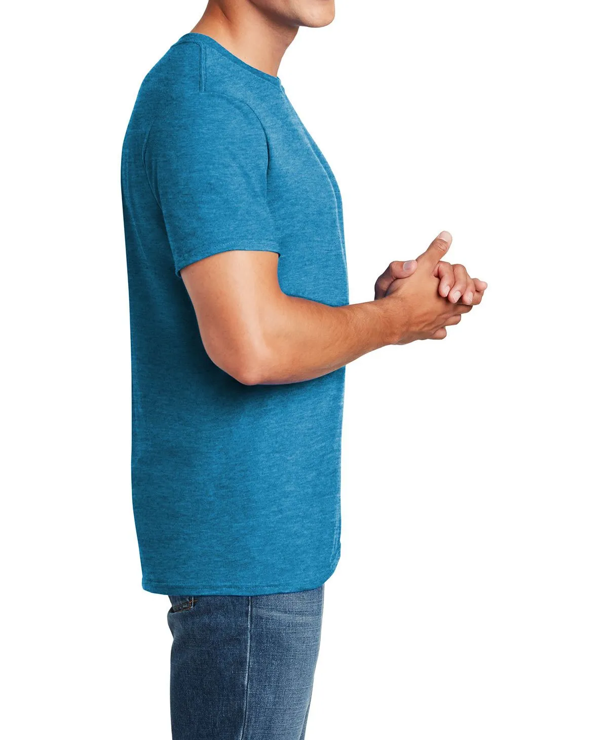 Men's Semi-Fitted Crew Neck Casual Cotton Tee