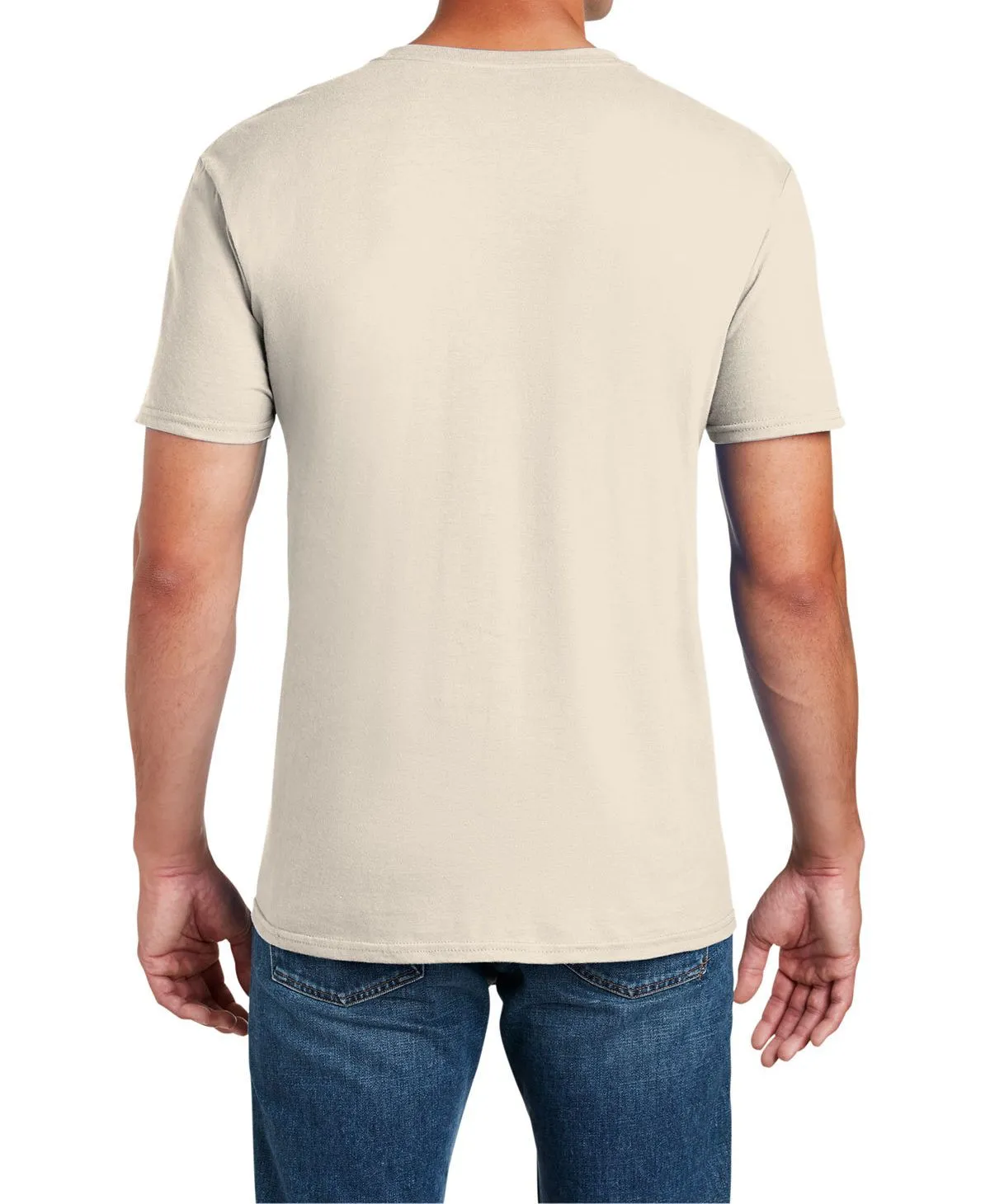 Men's Semi-Fitted Crew Neck Casual Cotton Tee