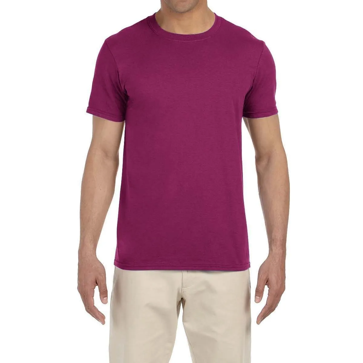 Men's Semi-Fitted Crew Neck Casual Cotton Tee