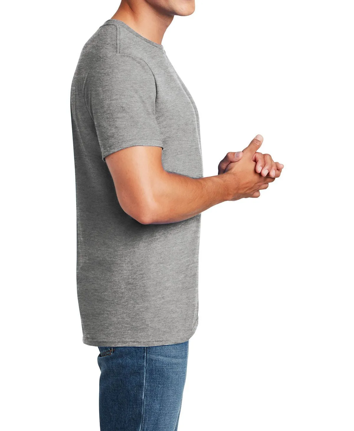 Men's Semi-Fitted Crew Neck Casual Cotton Tee