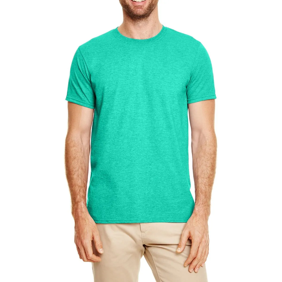 Men's Semi-Fitted Crew Neck Casual Cotton Tee