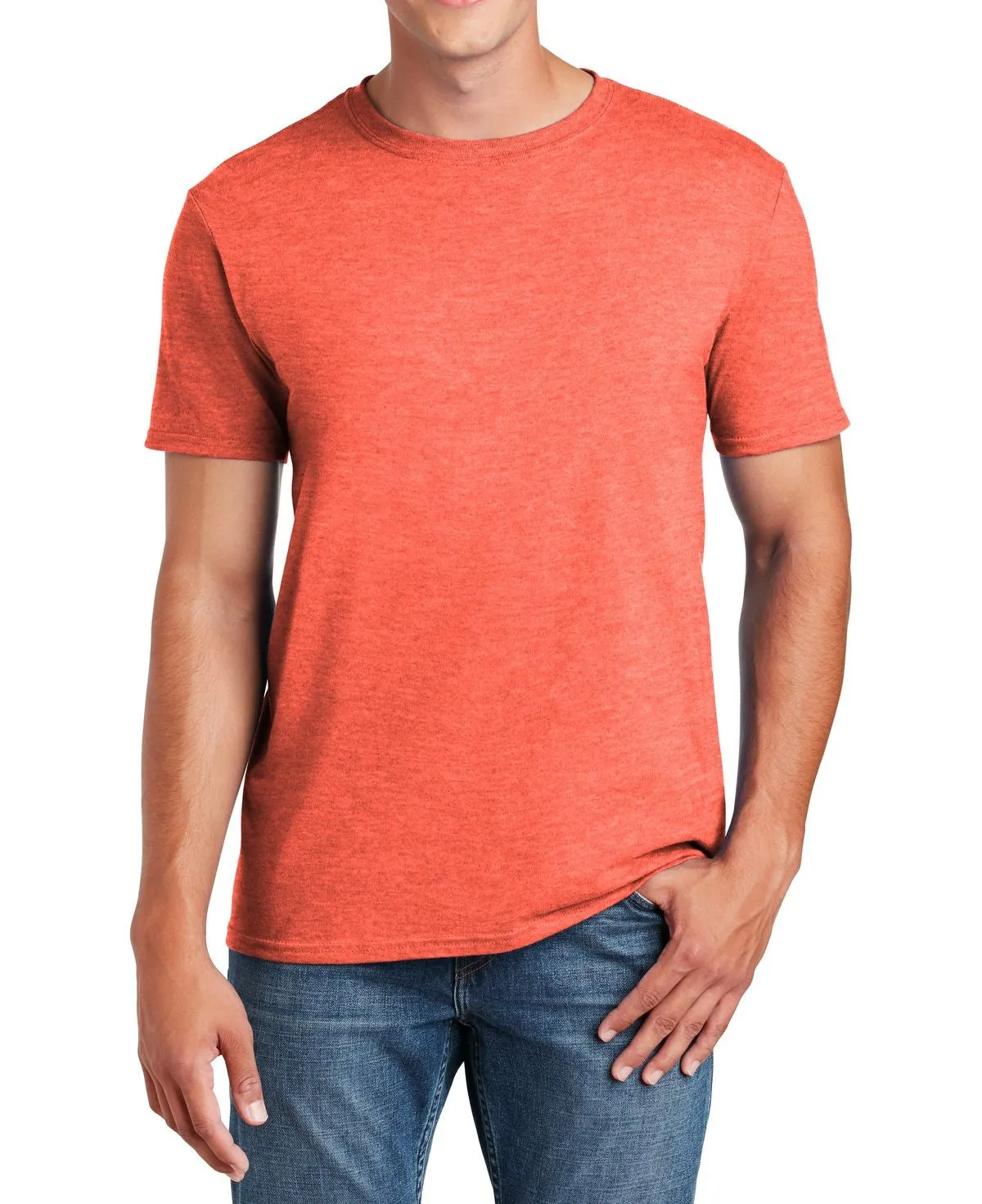 Men's Semi-Fitted Crew Neck Casual Cotton Tee