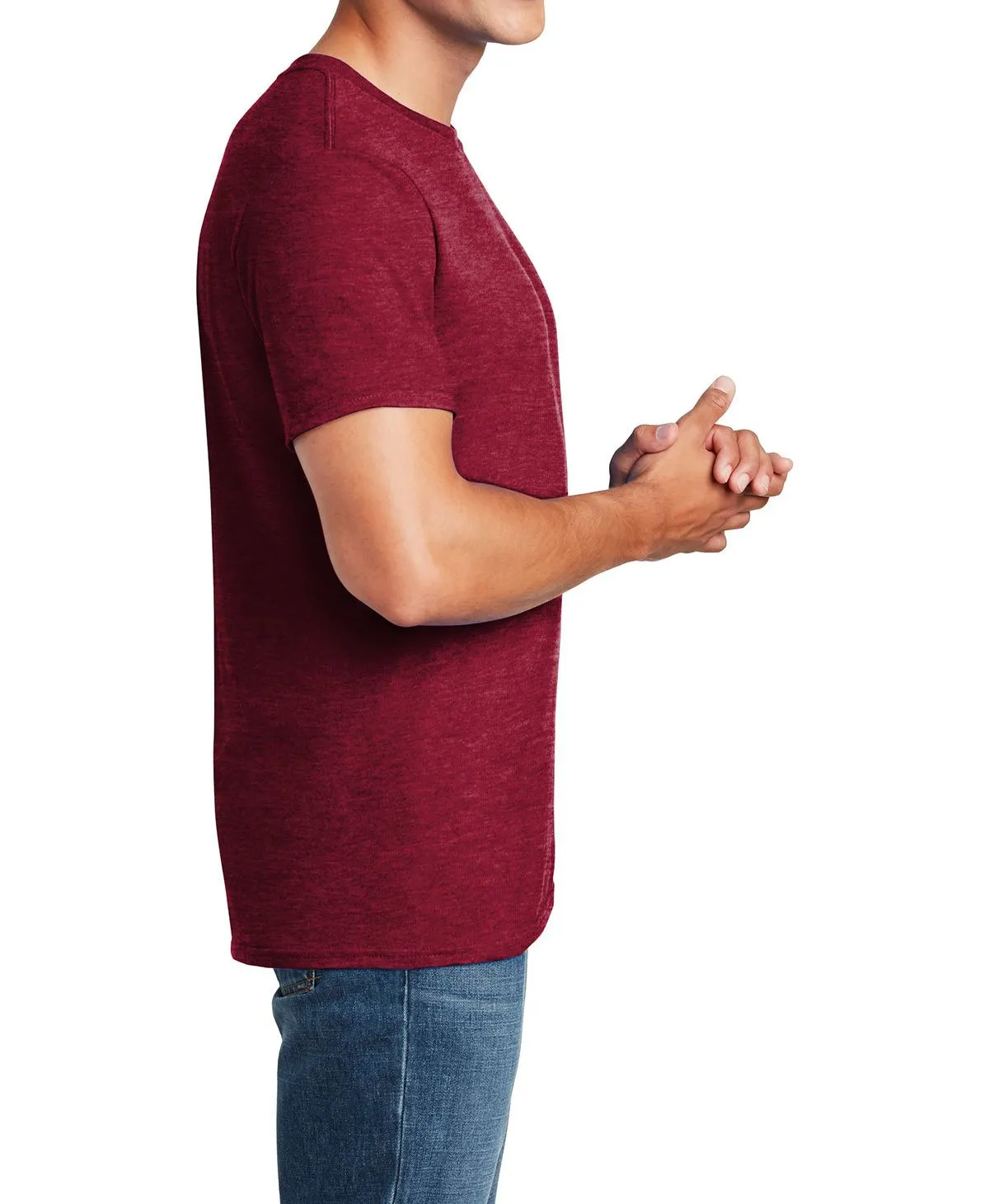 Men's Semi-Fitted Crew Neck Casual Cotton Tee