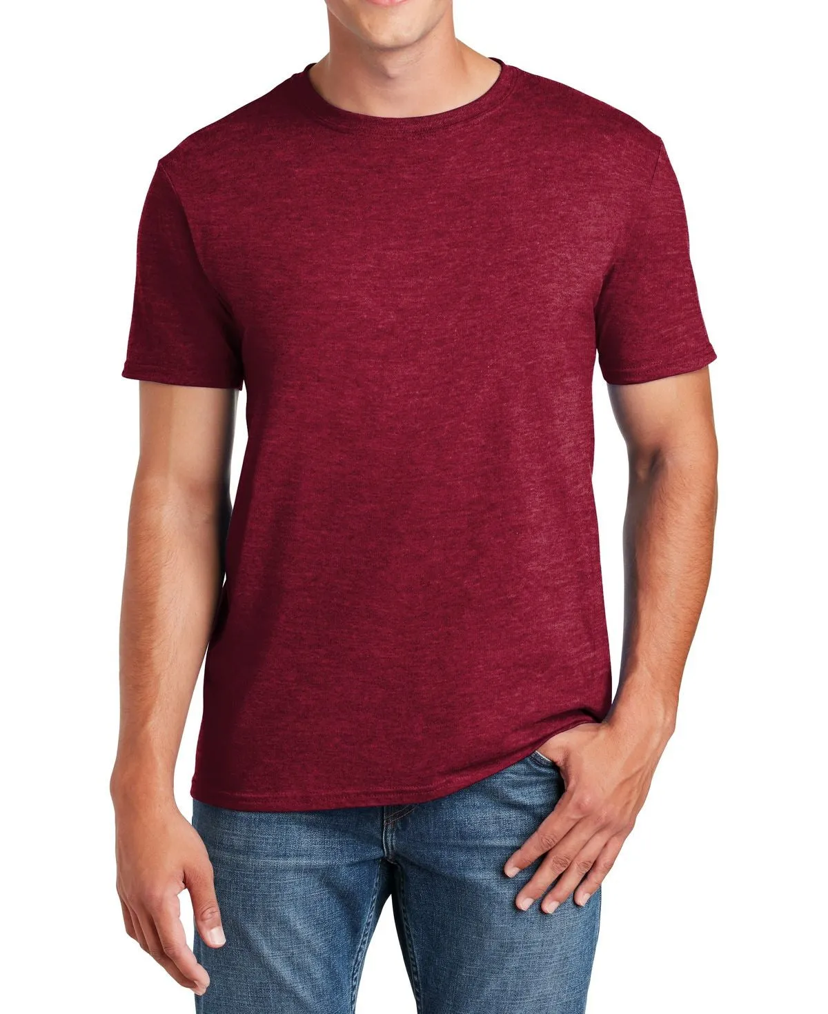 Men's Semi-Fitted Crew Neck Casual Cotton Tee