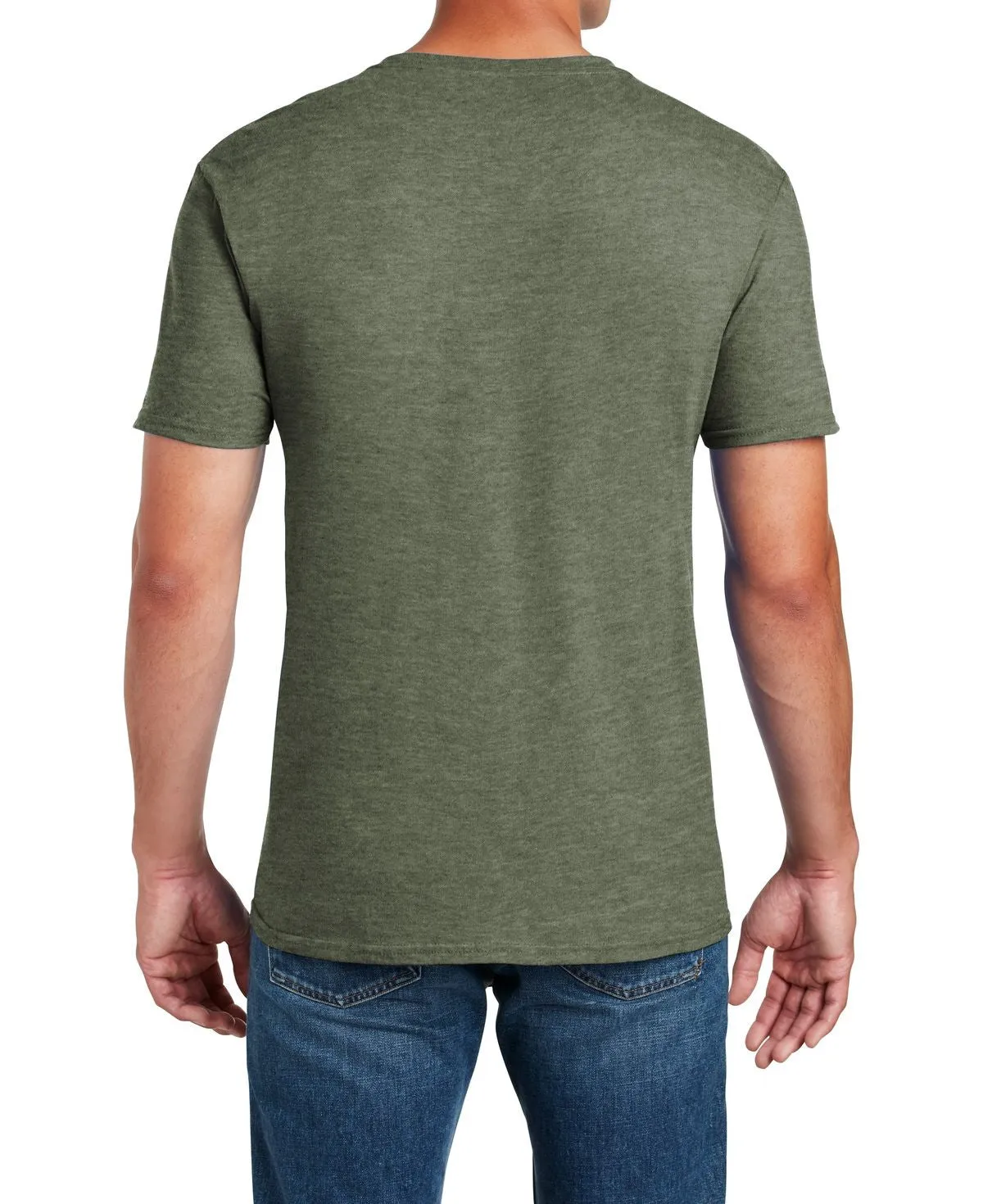 Men's Semi-Fitted Crew Neck Casual Cotton Tee
