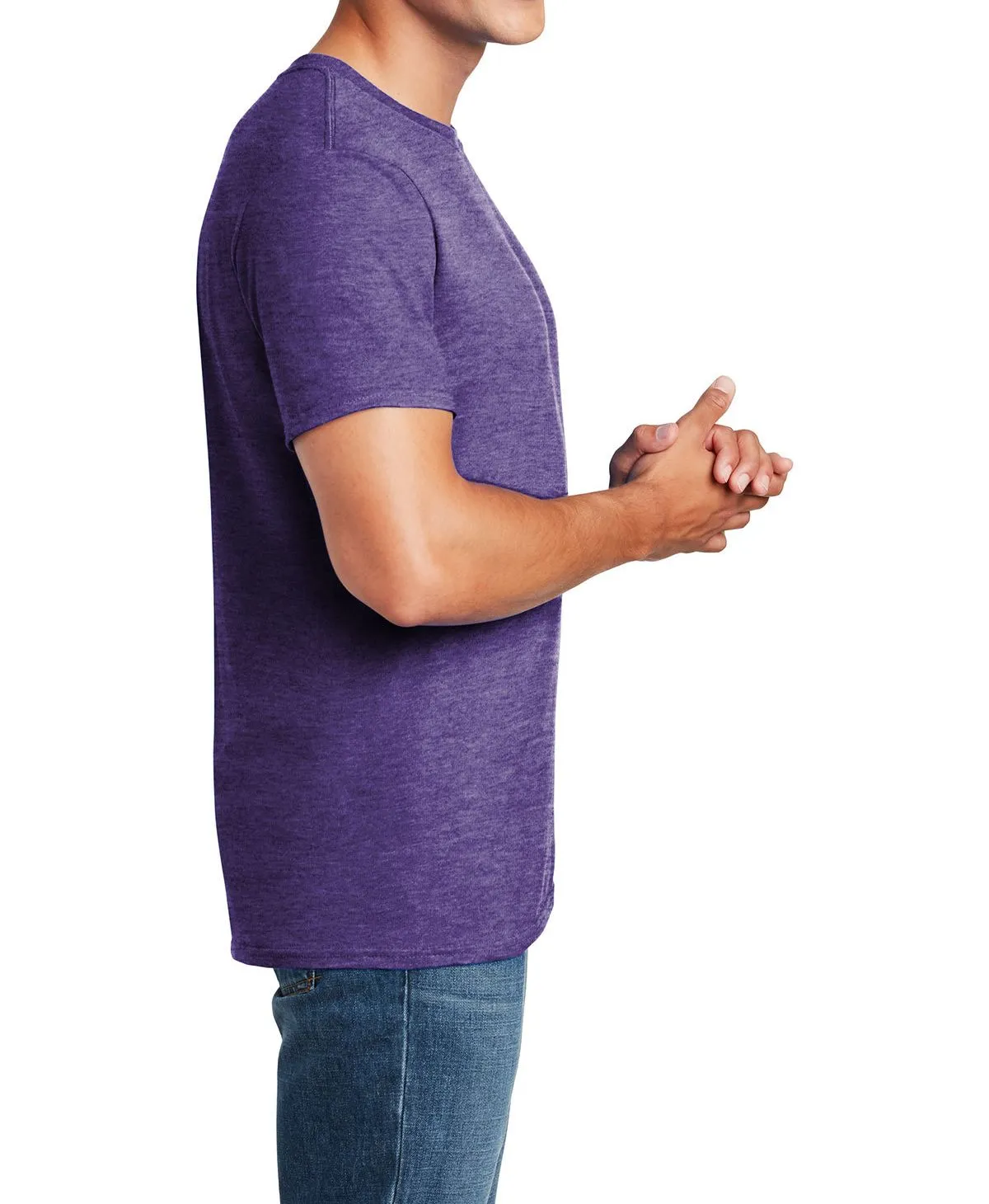 Men's Semi-Fitted Crew Neck Casual Cotton Tee