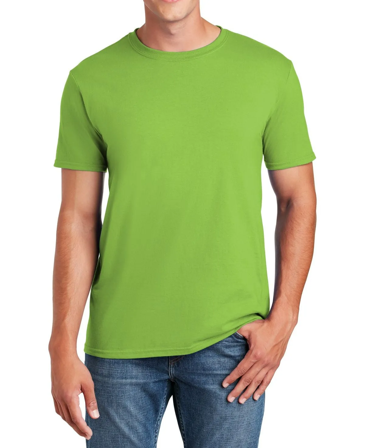 Men's Semi-Fitted Crew Neck Casual Cotton Tee