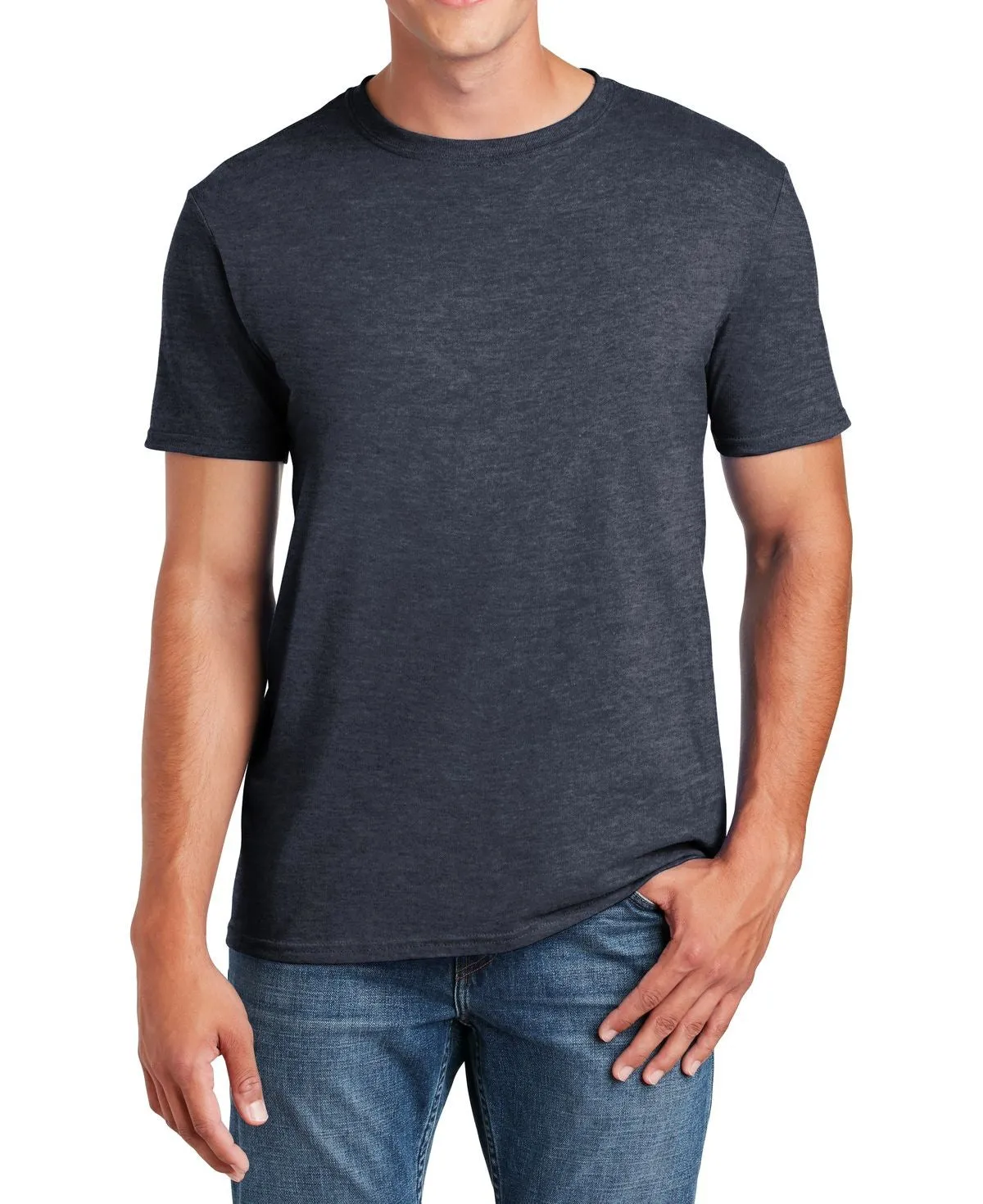 Men's Semi-Fitted Crew Neck Casual Cotton Tee