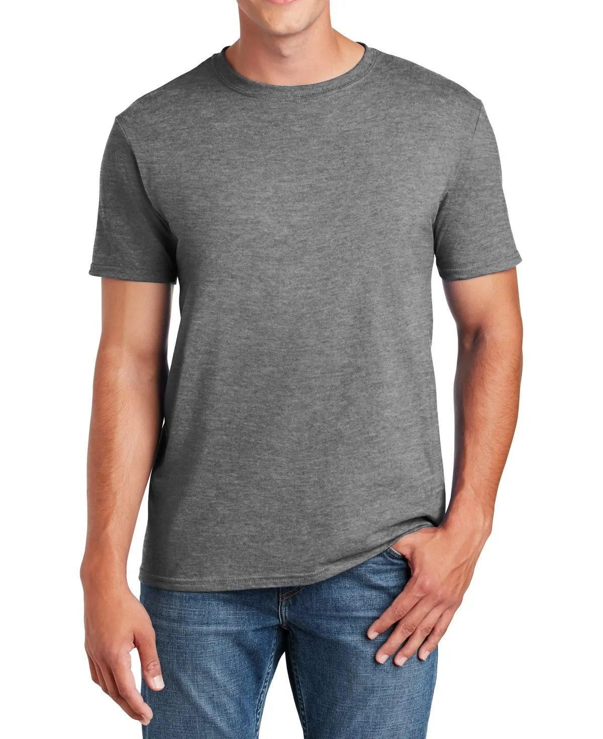 Men's Semi-Fitted Crew Neck Casual Cotton Tee