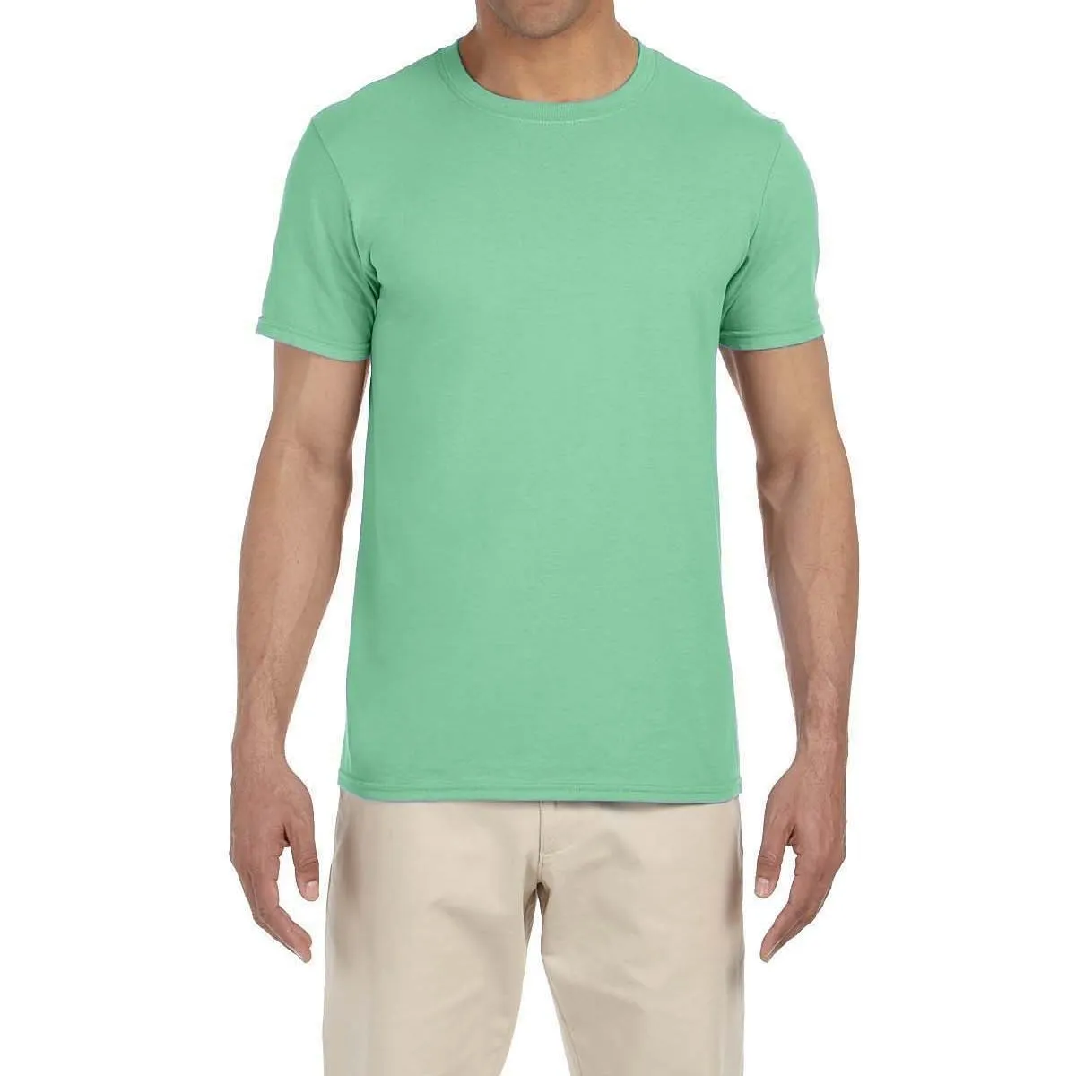 Men's Semi-Fitted Crew Neck Casual Cotton Tee