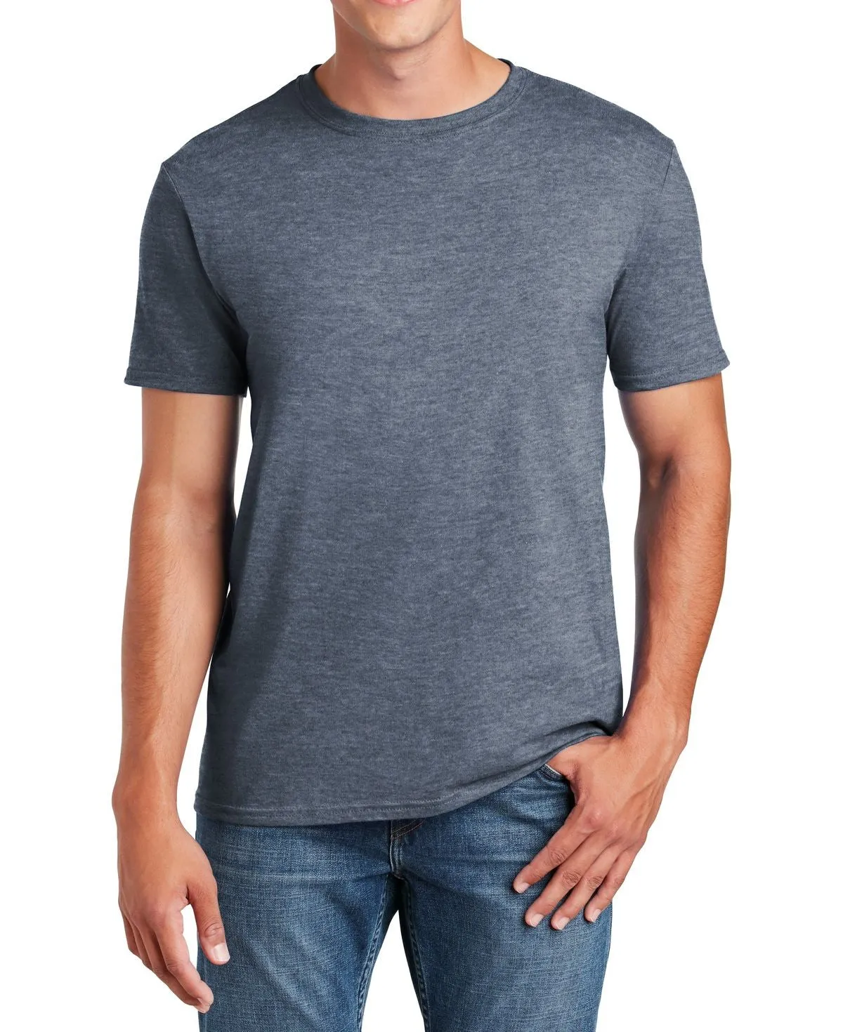 Men's Semi-Fitted Crew Neck Casual Cotton Tee