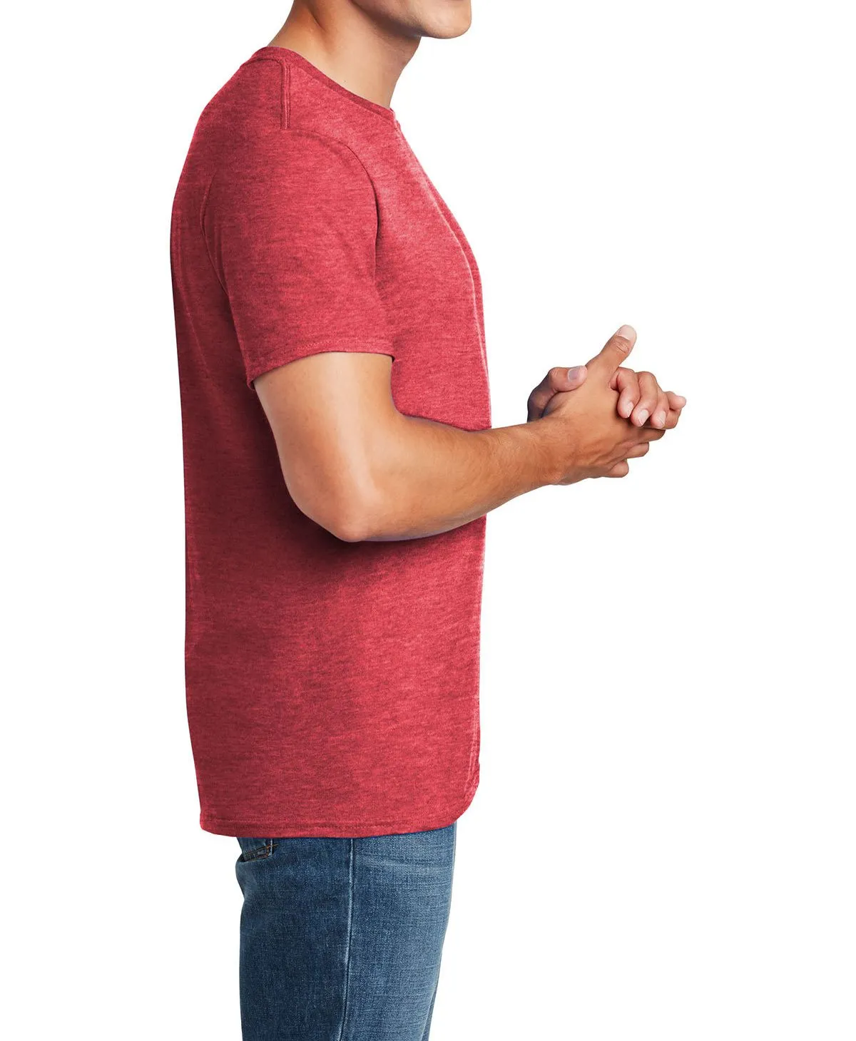 Men's Semi-Fitted Crew Neck Casual Cotton Tee