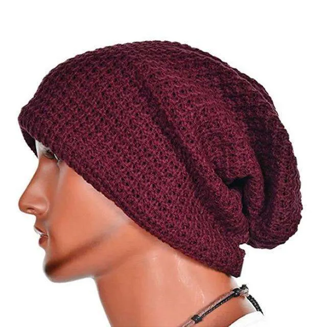 Mens Slouchy Boho Beanie