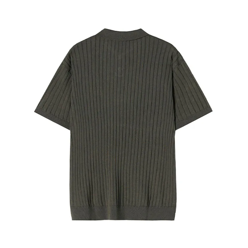 Men's Summer Short Sleeve POLO Shirt Knit T-Shirt