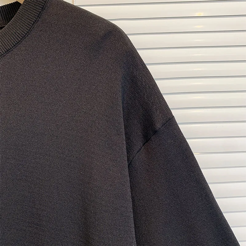 Men's Summer Slim Fit Short Sleeve Knit T-Shirt