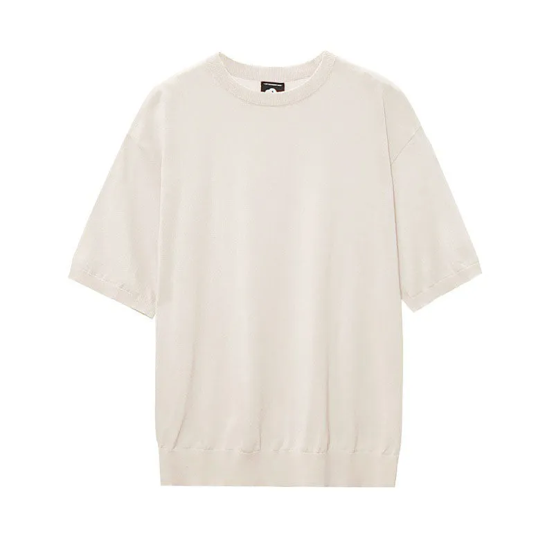 Men's Summer Slim Fit Short Sleeve Knit T-Shirt