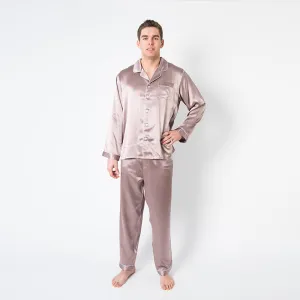 Men's Taupe Mulberry Silk Pajama Set