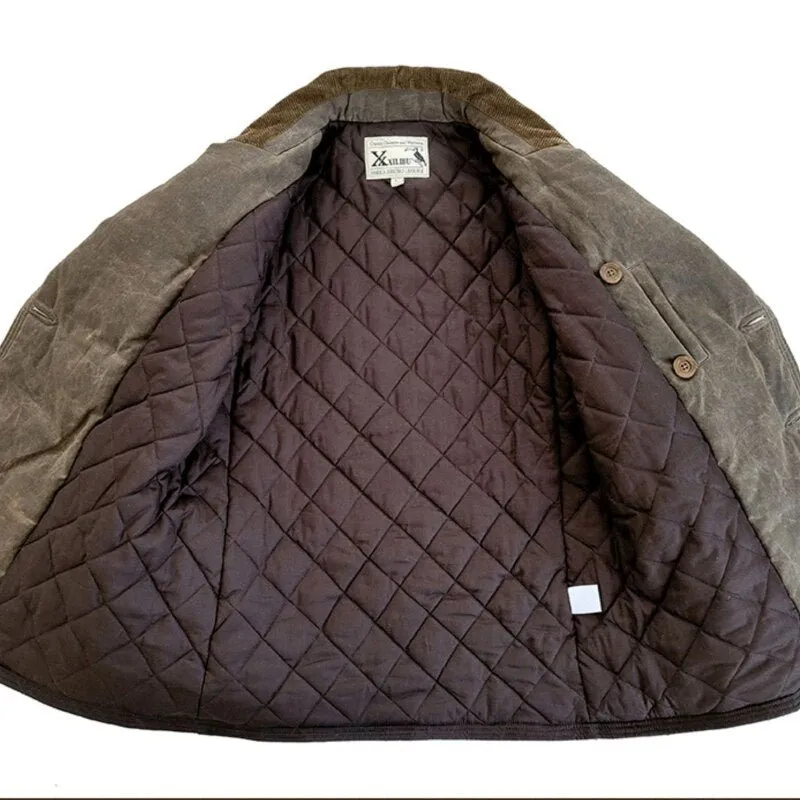 Mens Thick Warm Military Pea Jacket