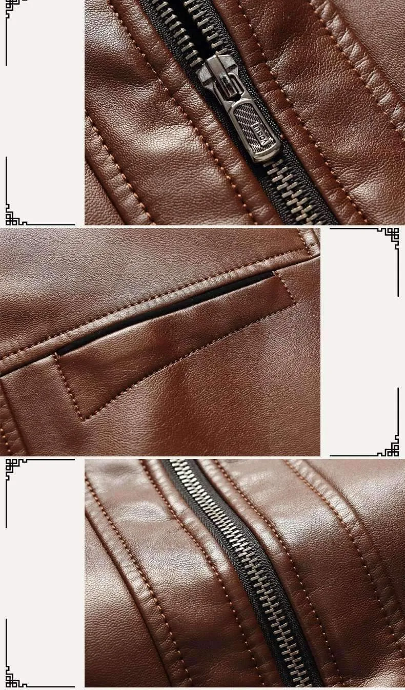 Men's Thick Winter Leather Suede Jacket