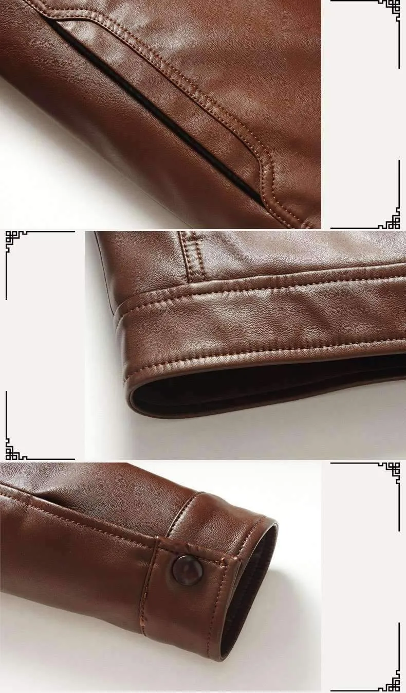 Men's Thick Winter Leather Suede Jacket