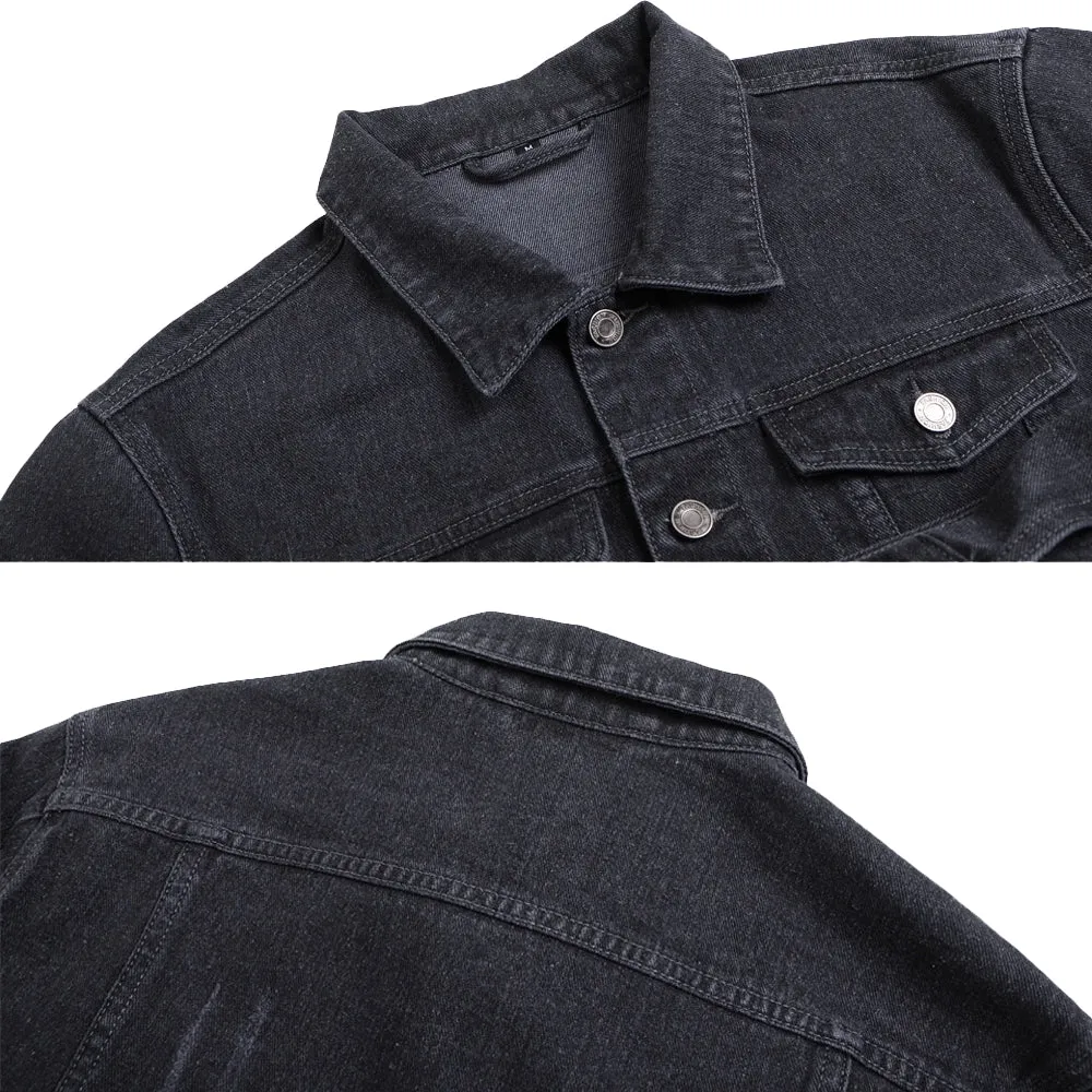 Mens Vintage Cartoon Prints Built For Speed Denim Jacket