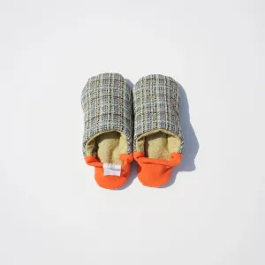 Merippa Slab Butcher Tweed × Herringbone Orange Room Shoes