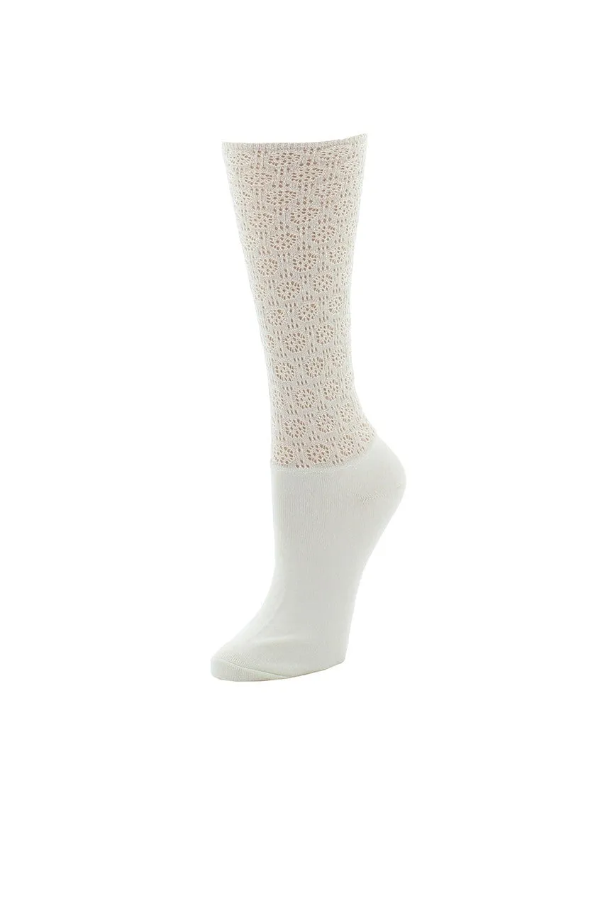 Mesh Textured Crew Socks