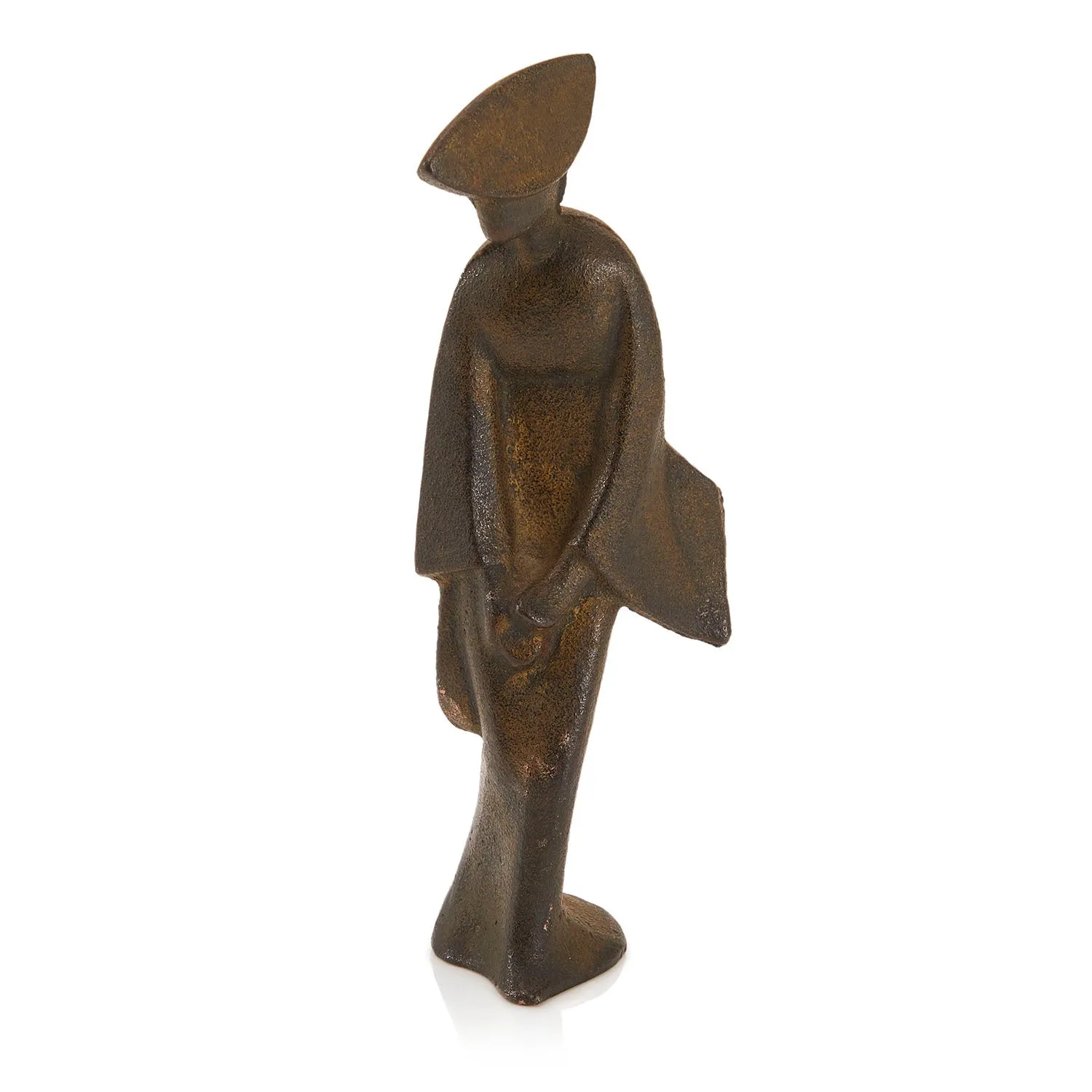 Metal Elegant Woman Statuette (A D)
