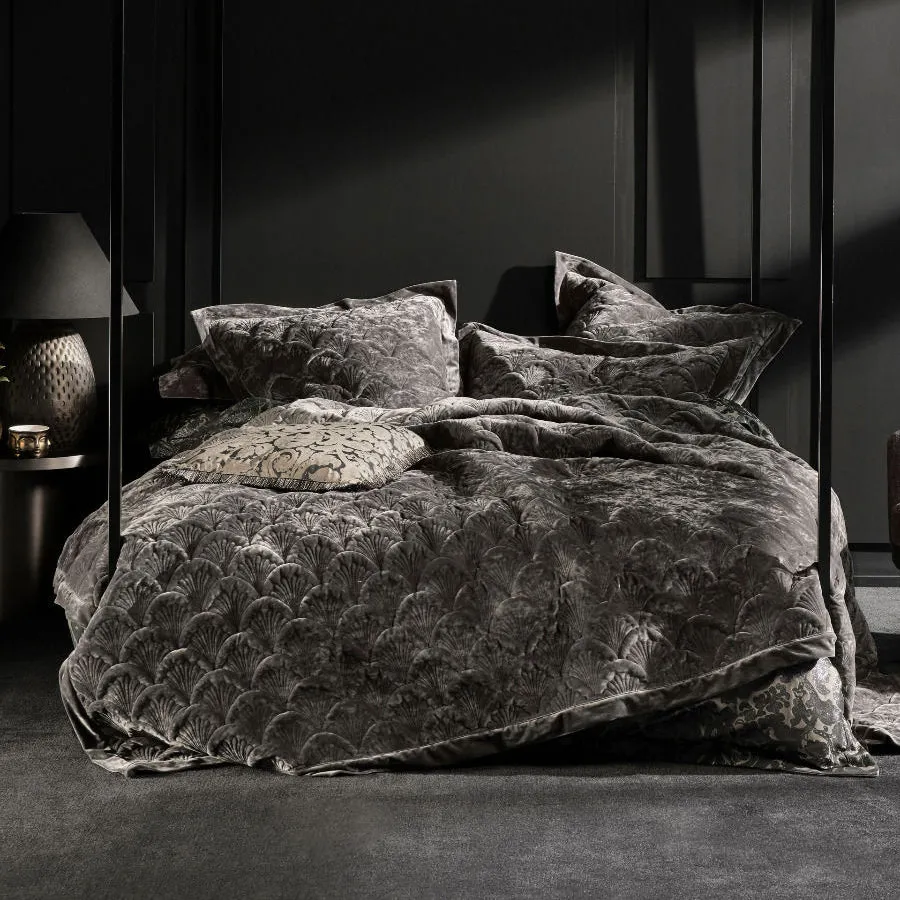 Meyer Charcoal Bed Cover by Linen House